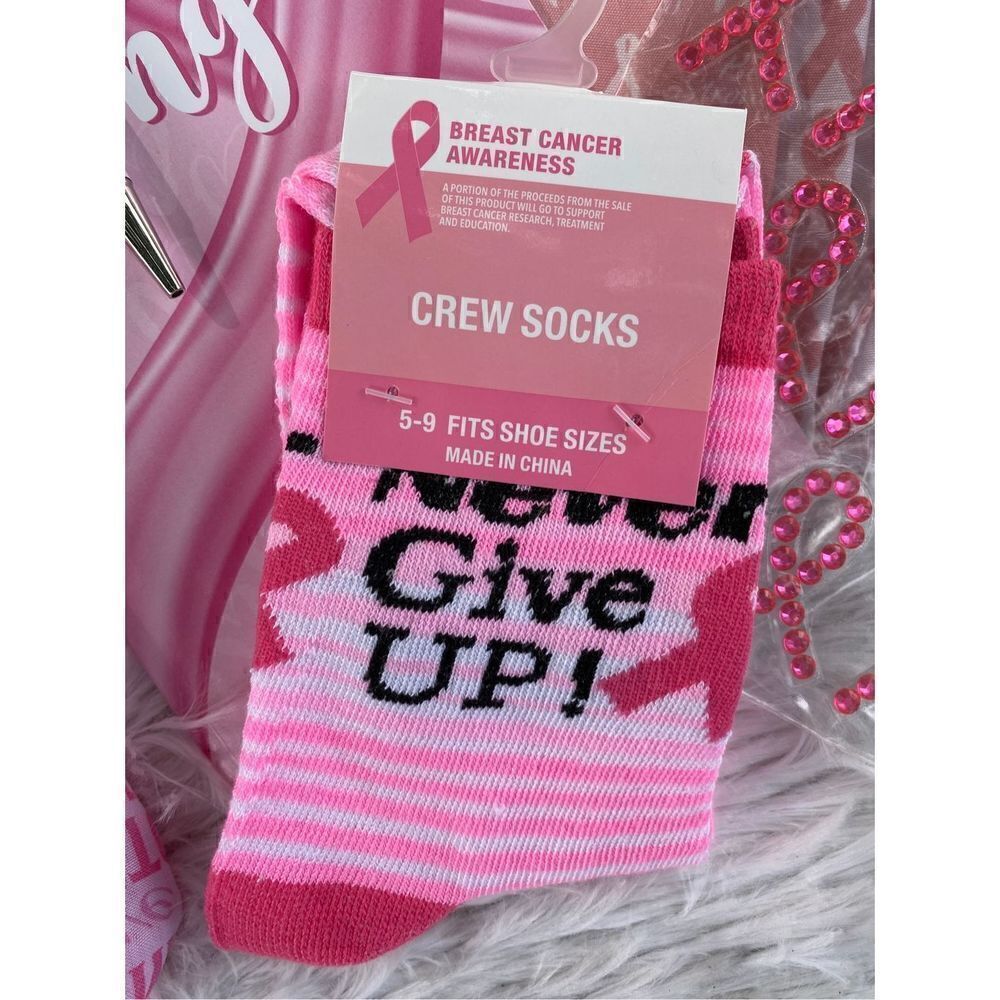 NWT 8 PC Breast Cancer Awareness Pen Socks Scarves Bandanna Set - Picture 8 of 9